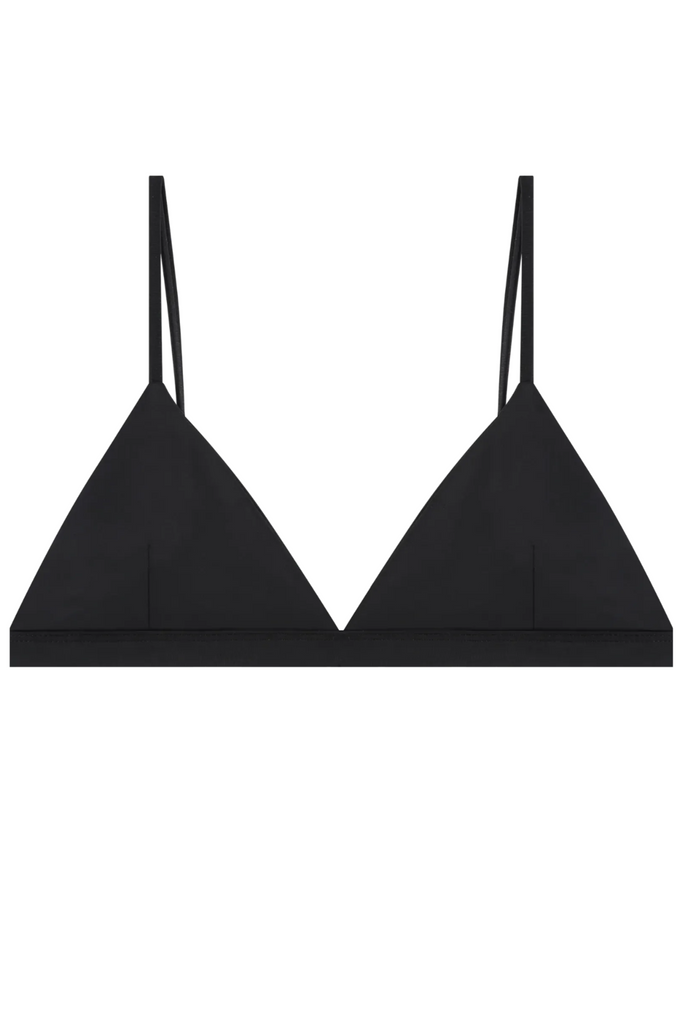 Product picture sporty black triangle bikinitop