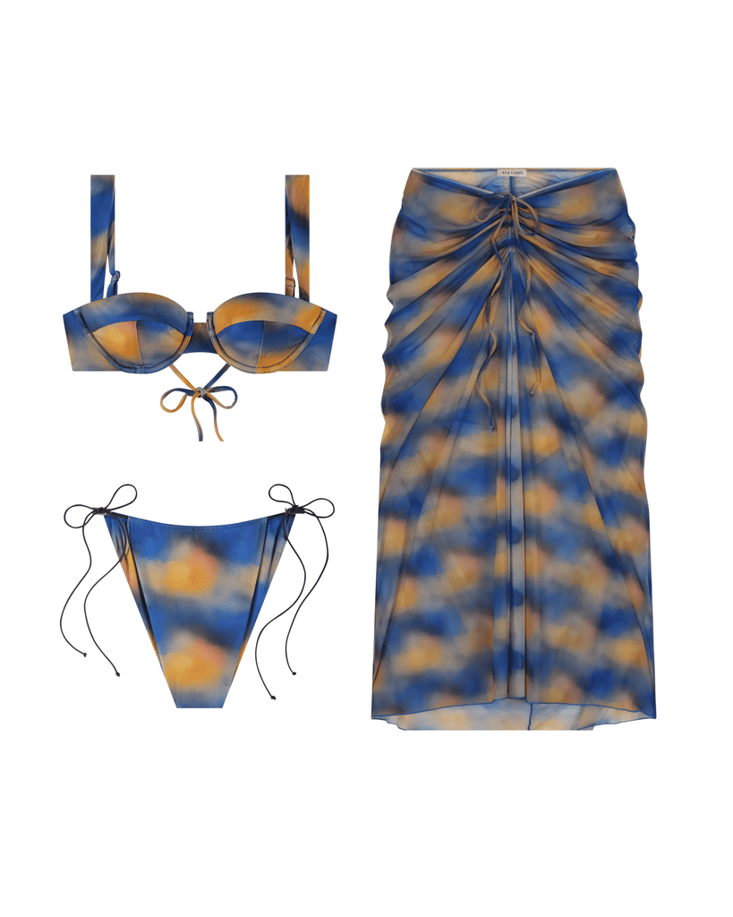 The Clio & Pallas Bottom | Aura Blue + The Skirt - AYA Label