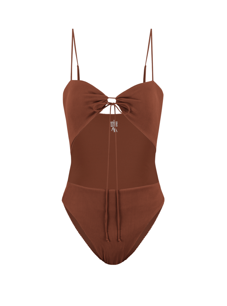 The Thalia Bathing Suit | Rib Cinnamon - AYA Label